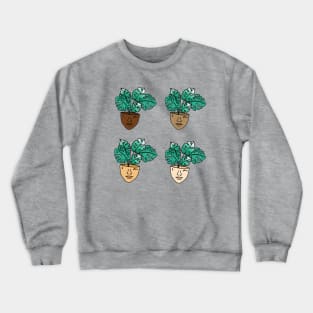 Multicultural Monstera Crewneck Sweatshirt